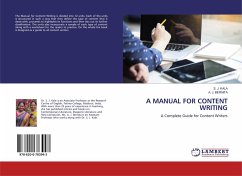 A MANUAL FOR CONTENT WRITING