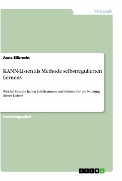 KANN-Listen als Methode selbstregulierten Lernens - Eilbrecht, Anna