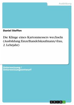 Die Klinge eines Kartonmessers wechseln (Ausbildung Einzelhandelskaufmann/-frau, 2. Lehrjahr) - Steffen, Daniel