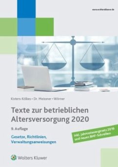 Texte zur betrieblichen Altersversorgung 2020 - Kisters-Kölkes, Margret;Wörner, Frank