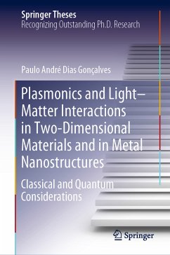 Plasmonics and Light–Matter Interactions in Two-Dimensional Materials and in Metal Nanostructures (eBook, PDF) - Gonçalves, Paulo André Dias