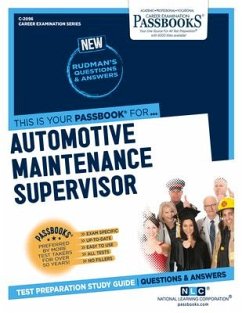 Automotive Maintenance Supervisor (C-2096): Passbooks Study Guide Volume 2096 - National Learning Corporation