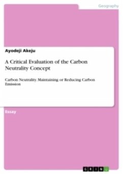 A Critical Evaluation of the Carbon Neutrality Concept - Akeju, Ayodeji