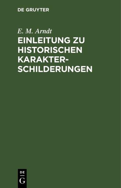 Einleitung zu historischen Karakterschilderungen (eBook, PDF)