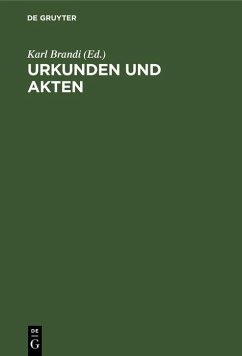 Urkunden und Akten (eBook, PDF) Cover Urkunden und Akten (eBook, PDF)