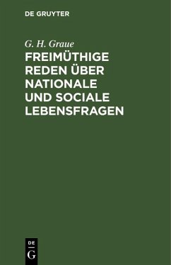 Cover Freimüthige Reden über nationale und sociale Lebensfragen (eBook, PDF)