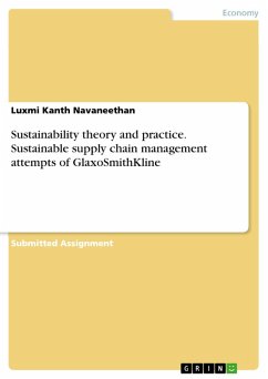 Sustainability theory and practice. Sustainable supply chain management attempts of GlaxoSmithKline (eBook, PDF)