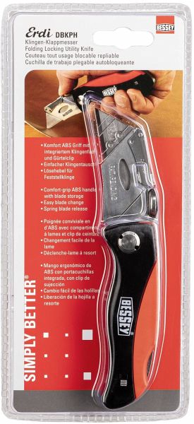BESSEY Klingen-Klappmesser mit Kunststoffgriff DBKPH-EU BESSEY Klingen-Klappmesser mit Kunststoffgriff DBKPH-EU