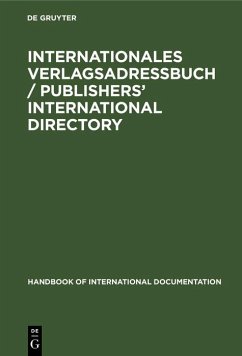Cover Internationales Verlagsadreßbuch / Publishers' international directory (eBook, PDF)