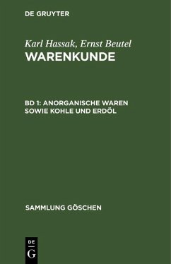 Cover Anorganische Waren sowie Kohle und Erdöl (eBook, PDF)