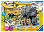 Ravensburger Malen nach Zahlen 28766 - Tiere in Afrika - Kinder ab 9 Jahren