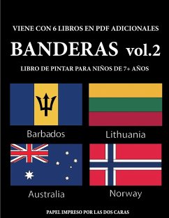 Libro de pintar para niños de 7+ años (Banderas vol. 2) - Martinez, Isabella