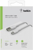 Belkin USB-C/USB-A Kabel 2m ummantelt, weiß CAB002bt2MWH