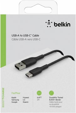 Belkin USB-C/USB-A Kabel 2m PVC, schwarz CAB001bt2MBK