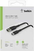 Belkin USB-C/USB-A Kabel 1m ummantelt, schwarz CAB002bt1MBK