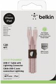 Belkin DuraTek Plus Lightning / USB-C, 1,2m, pink, mfi zert.