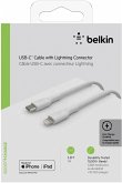 Belkin Lightning/USB-C Kabel 1m ummantelt, mfi zert., weiß