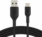 Belkin USB-C/USB-A Kabel 3m ummantelt, schwarz CAB002bt3MBK