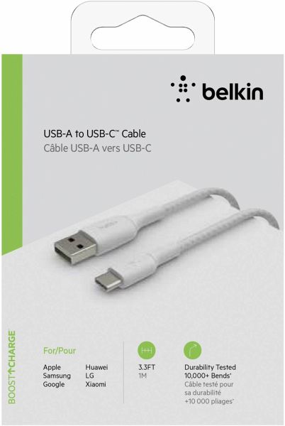 Belkin USB-C/USB-A Kabel 1m ummantelt, weiß CAB002bt1MWH - Portofrei bei  bücher.de kaufen