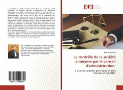 Le contrôle de la société anonyme par le conseil d'administration - Elmahfoudi, Bilal