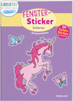 Fenster-Sticker. Einhörner Cover Fenster-Sticker. Einhörner