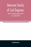 American Society of Civil Engineers; Index to Transactions Volumes 100 to 112 (1935-1947)