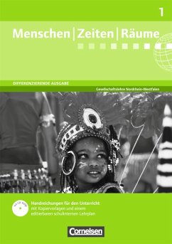 Cover Menschen-Zeiten-Räume - Arbeitsbuch für Gesellschaftslehre - Differenzierende Ausgabe Nordrhein-Westfalen: Band 1: 5./6. Schuljahr - Handreichungen für den Unterricht: Mit CD-ROM - RK 6878 - 436g