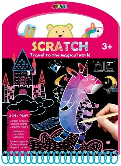 Avenir 6301604 - Scratch Book Magical World, Kratz- und Malbuch, Kratzbilder