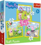 Trefl 34849 - Peppa Pig, Puzzle 3 in 1, 20/36/50 Teile