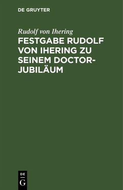 Cover Festgabe Rudolf von Ihering zu seinem Doctor-Jubiläum (eBook, PDF)