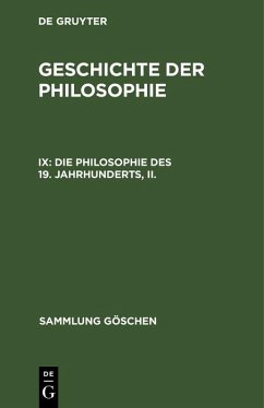 Cover Die Philosophie des 19. Jahrhunderts, II. (eBook, PDF)