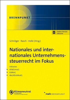 Nationales und internationales Unternehmenssteuerrecht im Fokus - Dunkelmann, Lukas;Krüger, Sebastian;Hundrieser, Matthis
