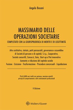 Massimario delle operazioni societarie (eBook, ePUB) - Busani, Angelo