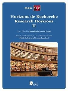 Horizons de Recherche - Research Horizons II (eBook, PDF) - Paola Soncini Fratta, Anna