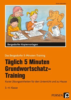 Täglich 5 Minuten Grundwortschatz-Training - 3./4. Klasse - Jebautzke, Kirstin