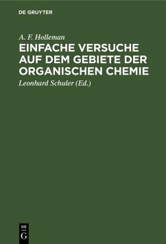Cover Einfache Versuche auf dem Gebiete der organischen Chemie (eBook, PDF)