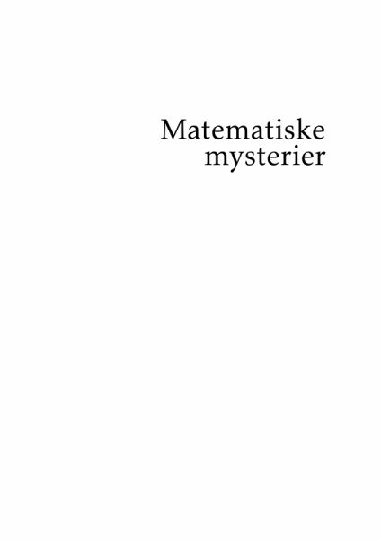 Matematiske mysterier (eBook, PDF)