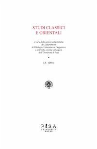 Studi classici e orientali LX 2014 (eBook, PDF) - Letta, Cesare