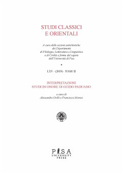 Cover Studi Classici e Orientali LXV 2019 - Tomo II (eBook, PDF)