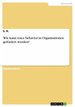 Cover Wie kann voice behavior in Organisationen gefördert werden? (eBook, PDF)