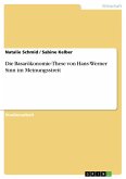 Die Basarökonomie-These von Hans-Werner Sinn im Meinungsstreit (eBook, ePUB)