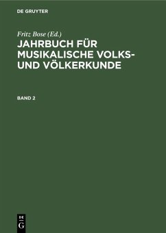 Cover Jahrbuch für musikalische Volks- und Völkerkunde. Band 2 (eBook, PDF)