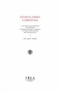 Studi Classici e Orientali LXI 2015 (eBook, PDF) - Letta, Cesare