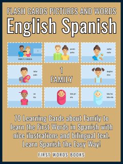 1 - Family - Flash Cards Pictures and Words English Spanish (eBook, ePUB) - Words Books, First