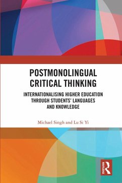 Cover Postmonolingual Critical Thinking (eBook, PDF)