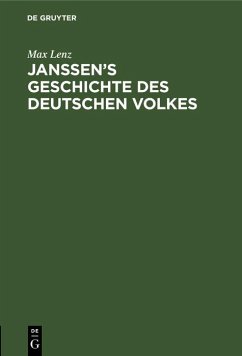 Cover Janssen's Geschichte des deutschen Volkes (eBook, PDF)