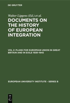 Plans for European Union in Great Britain and in Exile 1939-1945 (eBook, PDF)