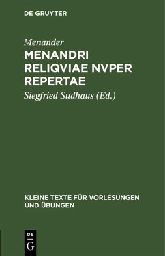 Menandri reliqviae nvper repertae (eBook, PDF) - Menander