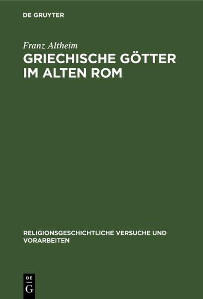 Griechische Götter im alten Rom (eBook, PDF)