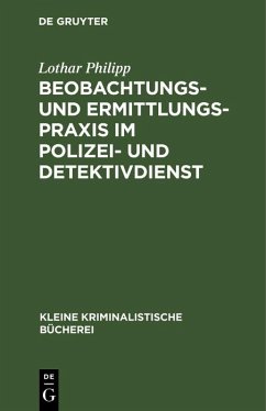 Cover Beobachtungs- und Ermittlungspraxis im Polizei- und Detektivdienst (eBook, PDF)